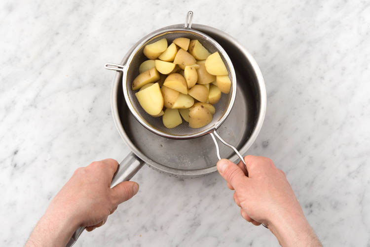 Drain the potatoes