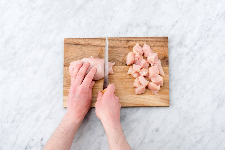 Chop the chicken