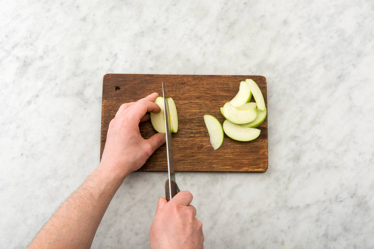 Slice the apple