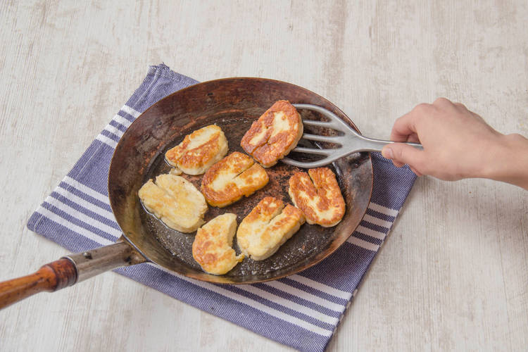 Cook halloumi.