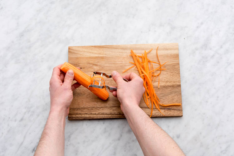 Peel carrot.