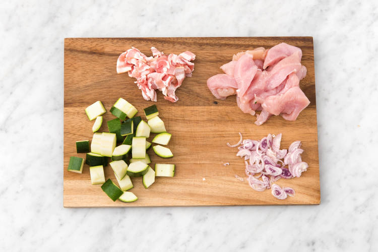 Chop veggies.