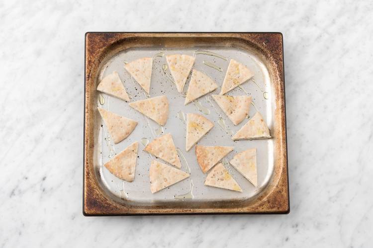 Make the pita chips