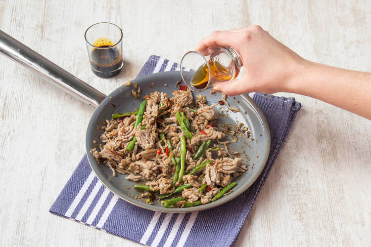 Add the soy sauce