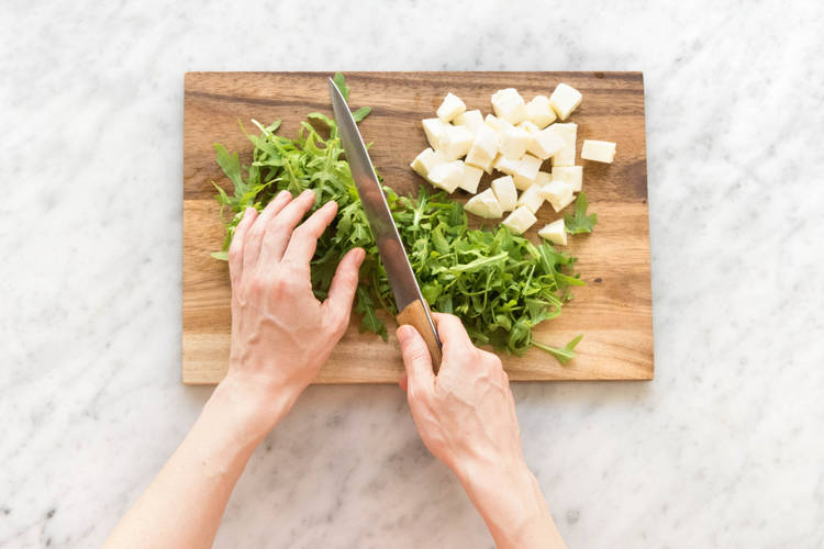 Rucola zerkleinern