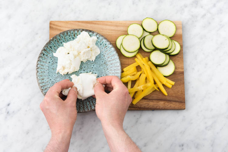 Scheur de mozzarella klein