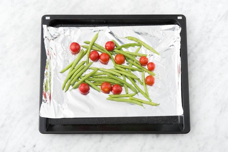 Broil the veggies