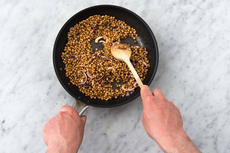Cook the lentil mixture