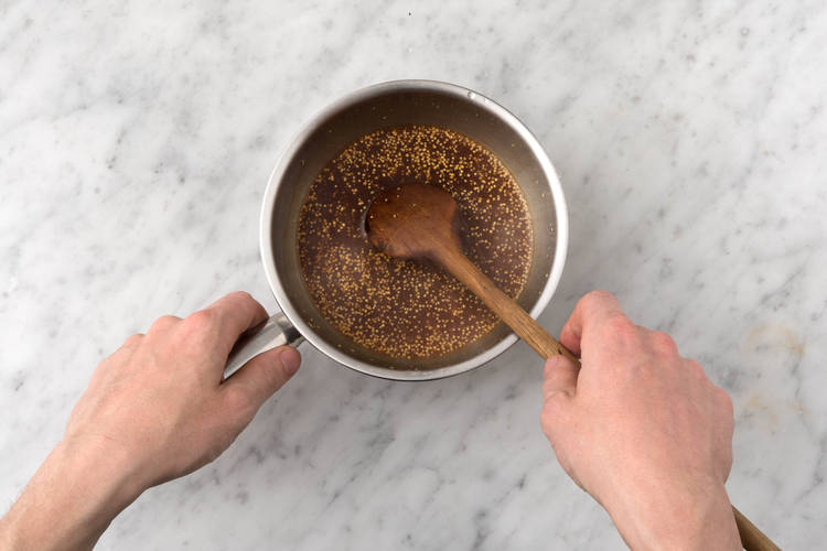 Cook the mustard mixture