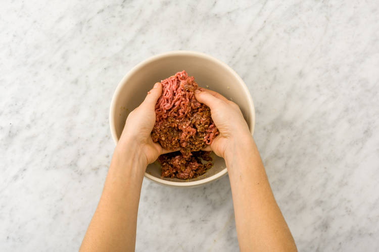 Thoroughly mix with your hands