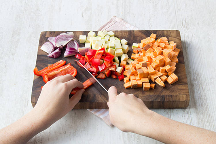 Prepare the veggies