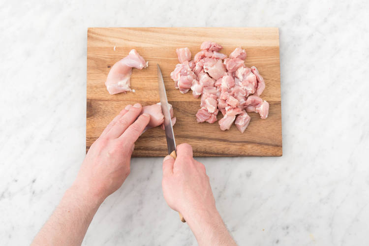 Cut the chicken