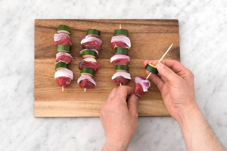 Prepare the skewers