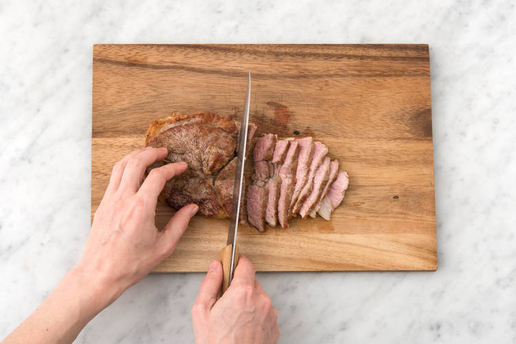 Slice the lamb