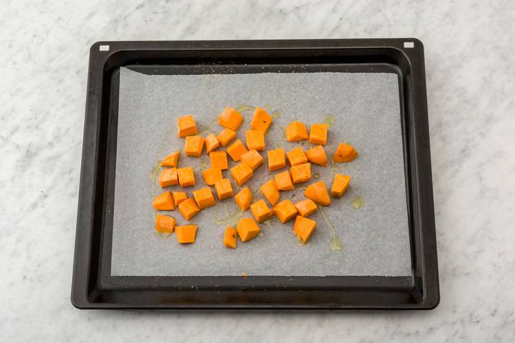 Roast the sweet potatoes