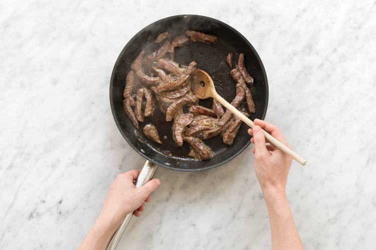 Rinderstreifen anbraten