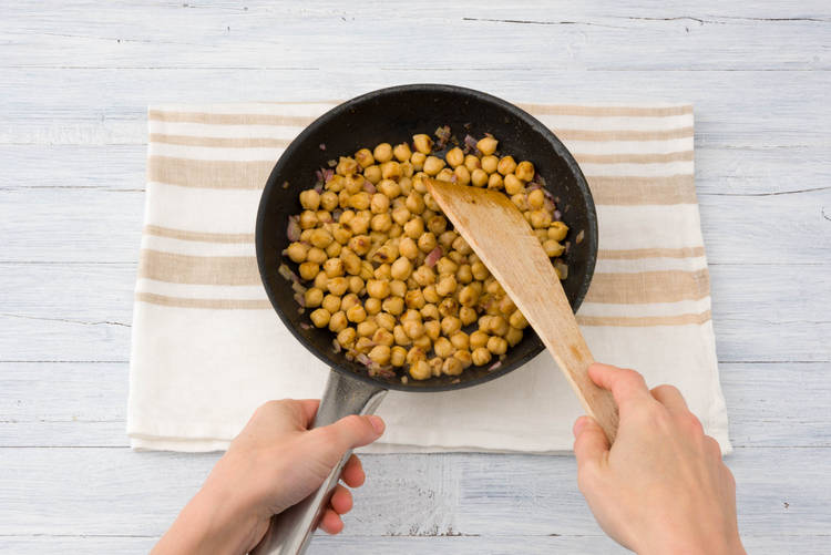 Brown the chickpeas