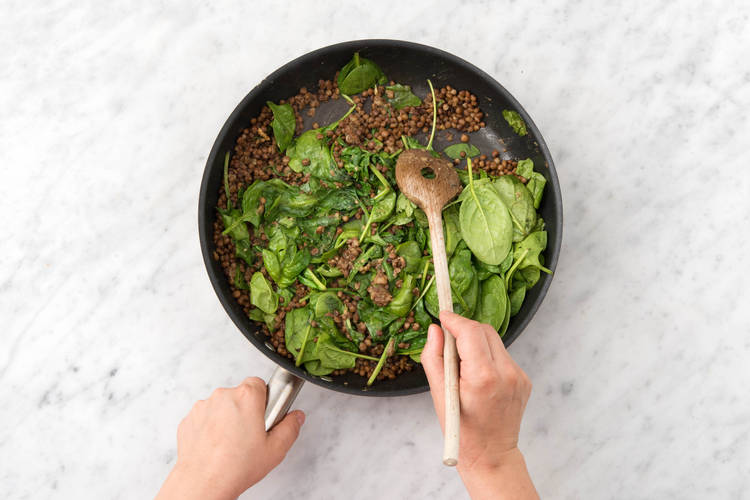 Wilt the baby spinach