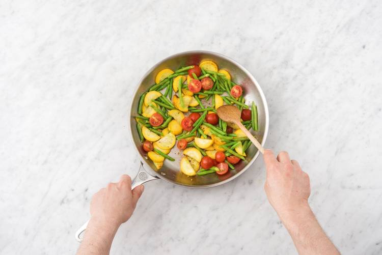 Cook the veggies
