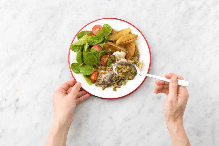 Serveer de maaltijd, eet smakelijk!