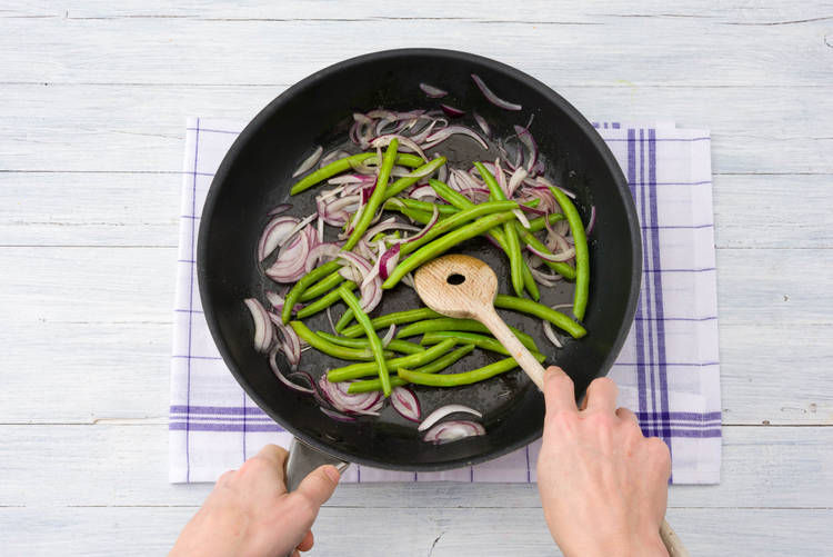 Cook the veggies