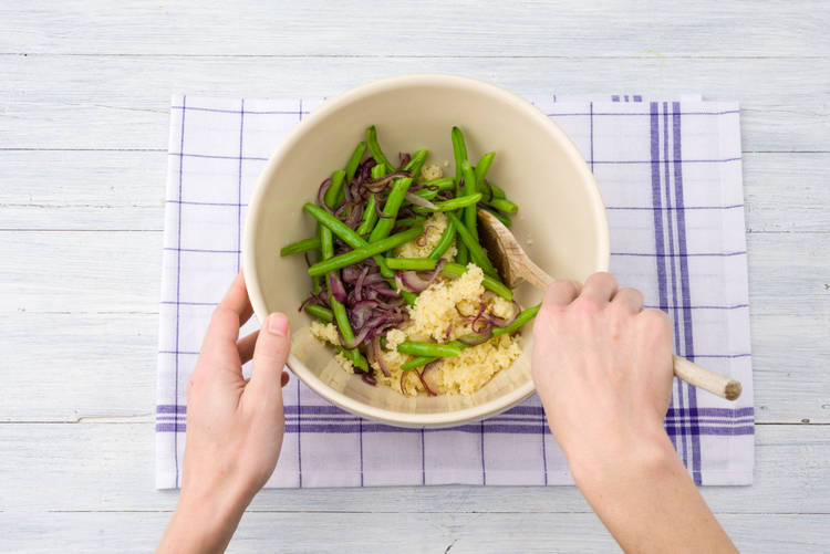 Combine the couscous & veggies