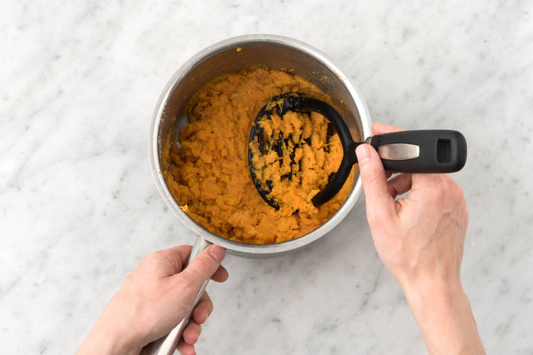 Mash the sweet potato