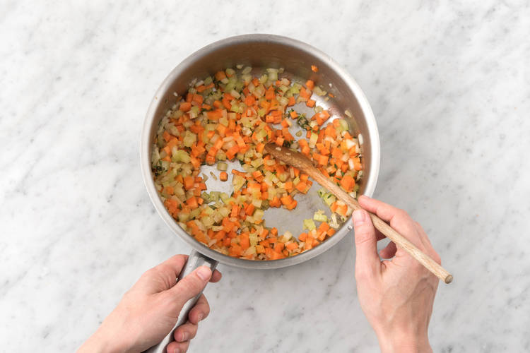 Cook the veggies