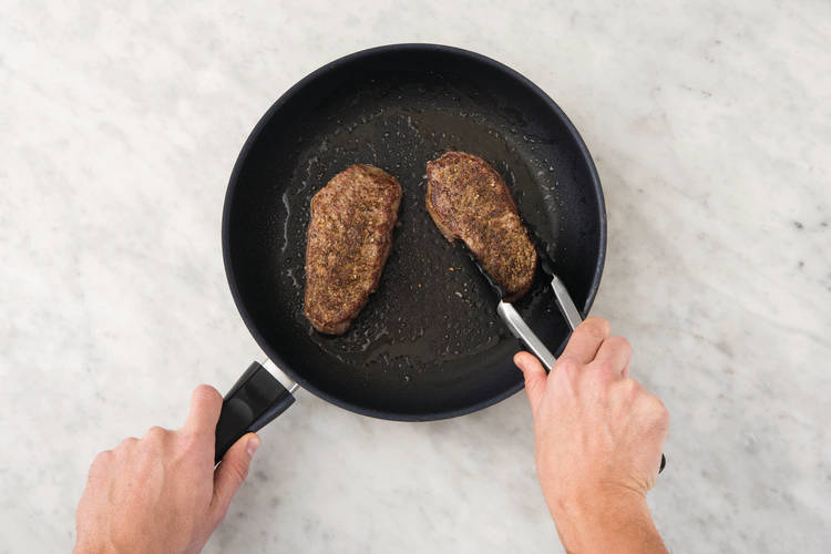 Cook the steaks