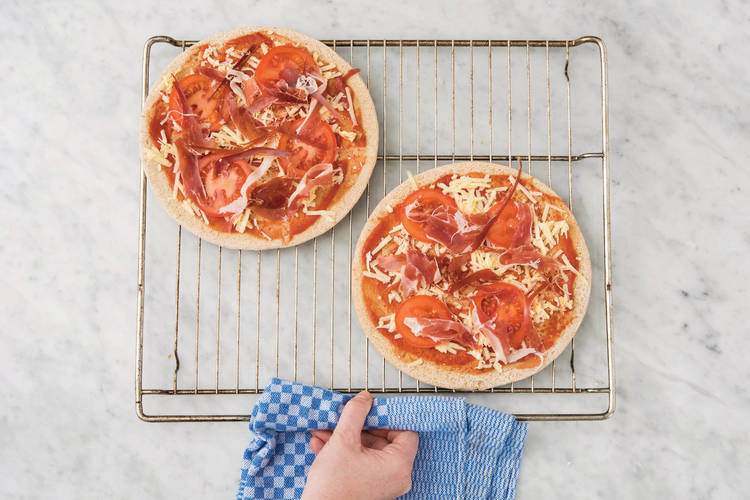 Bake the pizza
