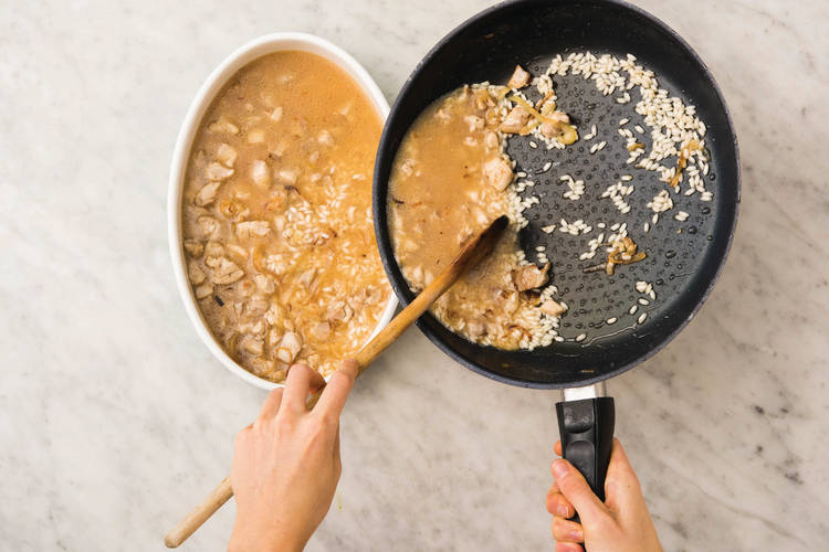START THE RISOTTO IN THE PAN