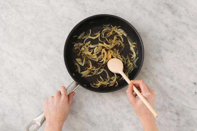 MAKE THE CARAMELISED ONION