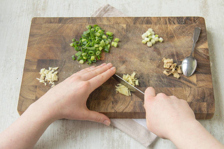 Prep veggies.