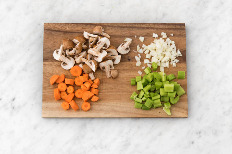 Prepare veggies.