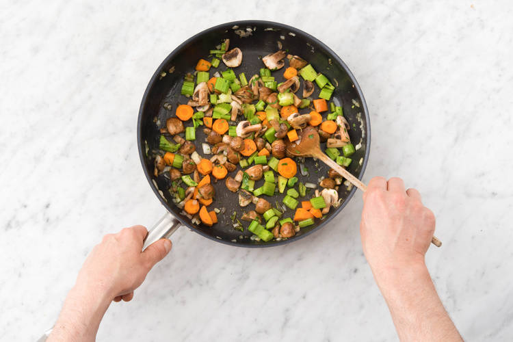 Cook veggies.
