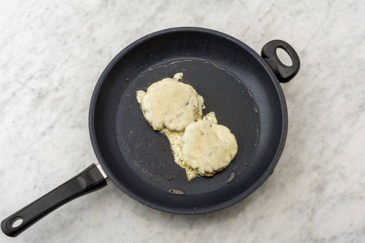 Cook patties.