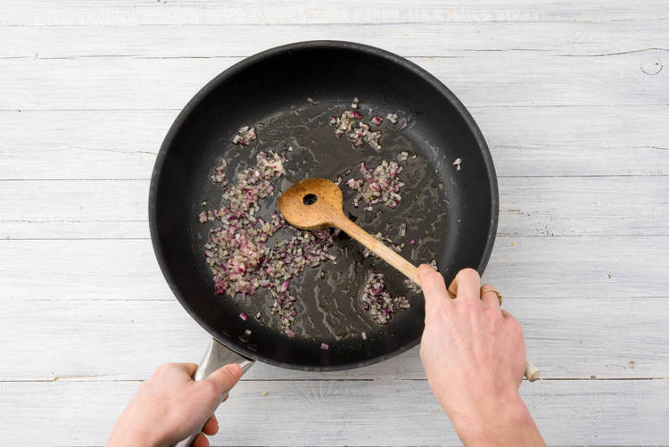 Cook the onion & garlic