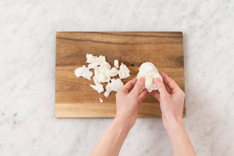 Mozzarella zupfen