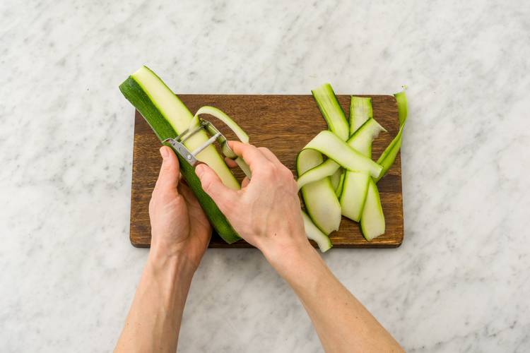 Peel the zucchini