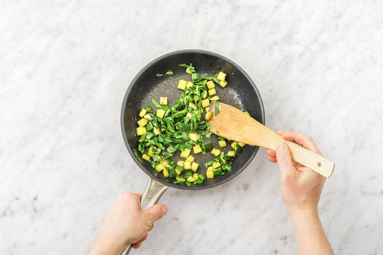 Cook the veggies