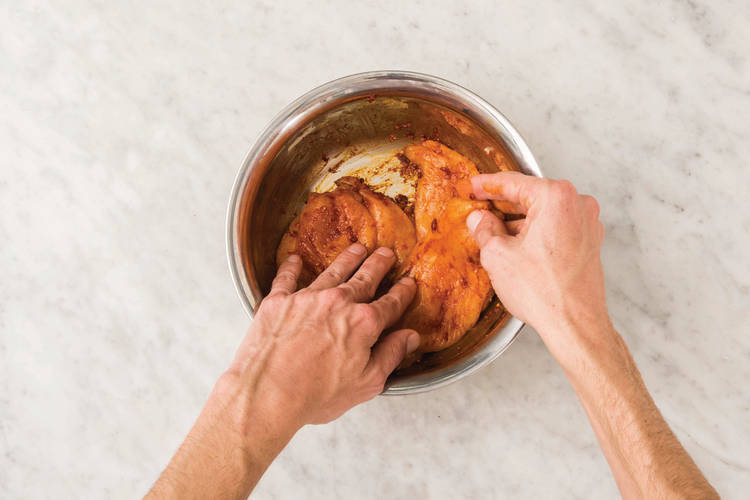 Add flavour to the chicken