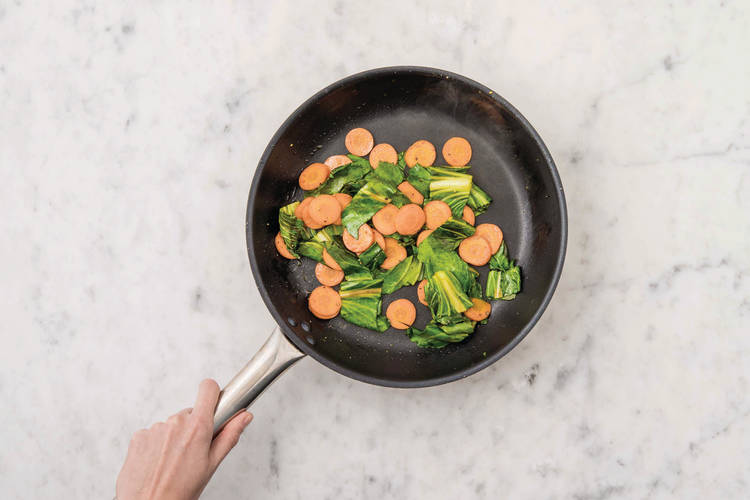 Cook the veggies