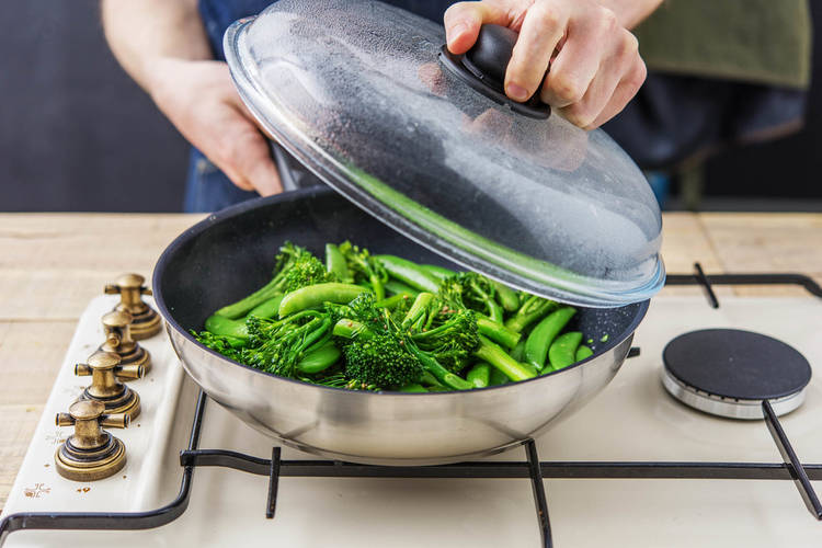 Steam-Fry the Veggies