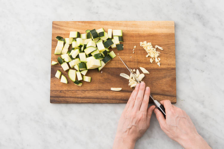 Courgette snijden