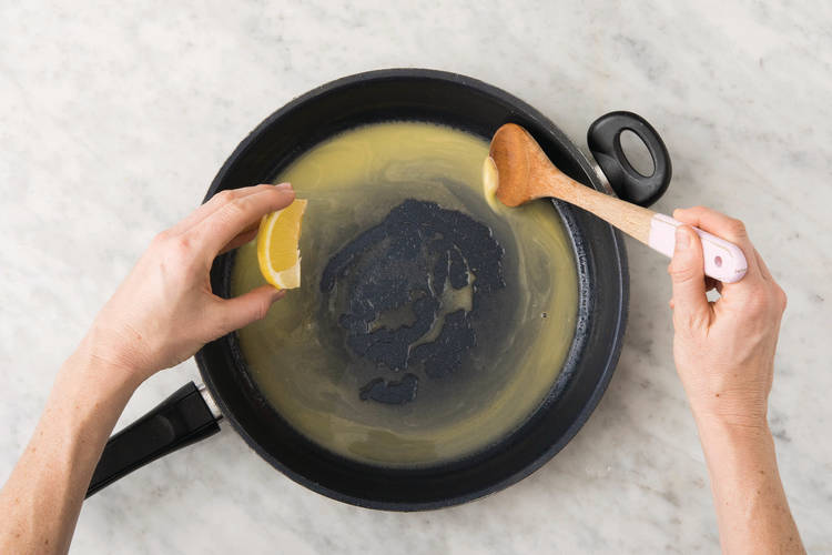 Make the lemon-sauce (optional)