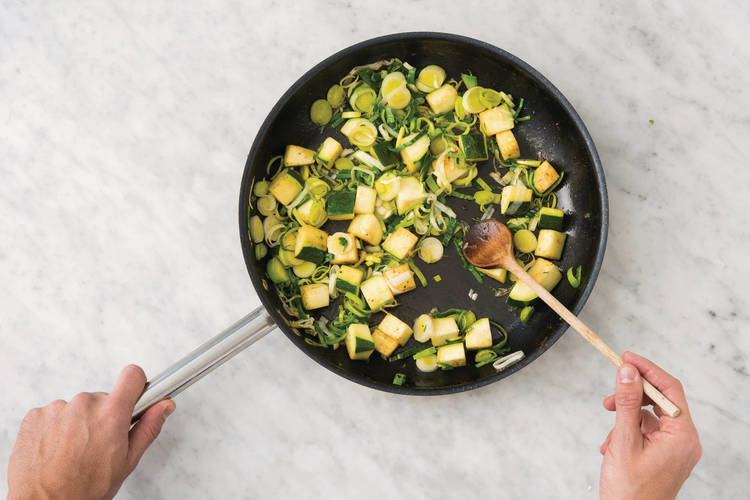 Cook the vegetables