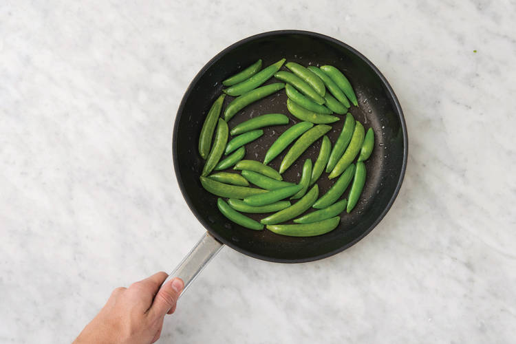 Cook the sugar snap peas