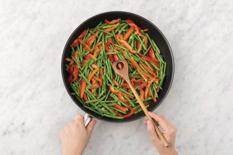 Cook the remaining veggies