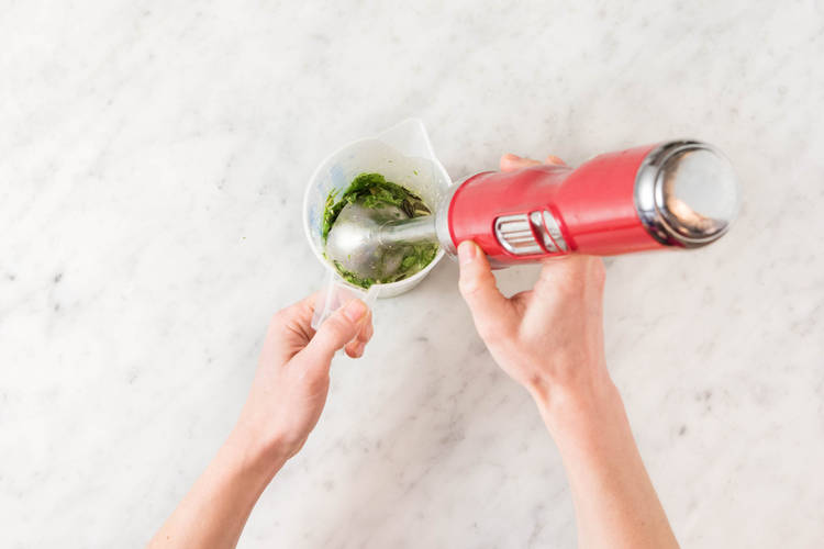 Pesto pürieren