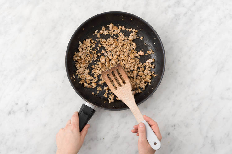 Cuire le hachis de poulet